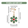20Pairs 20 Styles Christmas Tree & Bell & Deer & Snowman Enamel Dangle Clip-on Earrings EJEW-AN0003-39-2