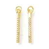 Rack Plating Brass Micro Pave Cubic Zirconia Pendants KK-S396-40G-1