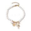 Spring Daisy Flower & Crane Charm Bracelets BJEW-JB10486-1