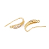 Rack Plating Brass Cubic Zirconia Earring Hooks KK-S374-05G-08-2