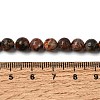 Round Natural Leopard Skin Jasper Bead Strands G-L419-44-5