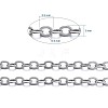Brass Flat Oval Cable Chains X-CHC025Y-NFK-3