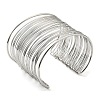 Non-Tarnish 304 Stainless Steel Multi Line Cuff Bangles LS-BJEW-E079-01P-3
