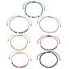 7Pcs Natural Gemstone Braided Beaded Bracelets BJEW-JB11420-2