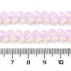 Baking Painted Transparent Glass Beads Strands DGLA-A034-J6MM-D09-4