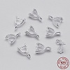 Anti-Tarnish Rhodium Plated 925 Sterling Silver Pendant Bails STER-E050-12P-3