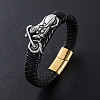 Punk Braided PU Leather Cord Bracelets LT2133-2-1