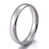 Non-Tarnish 304 Stainless Steel Flat Plain Band Rings STAS-I160-C-17mm-P-1