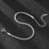 304 Stainless Steel Rope Chain Bracelets for Women BJEW-Q051-04P-5