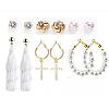 6 Pairs Alloy Earring Sets WGC7E5F-12-1