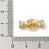 Rack Plating Brass Micro Pave Clear Cubic Zirconia Fold Over Clasps KK-A222-04A-G-3