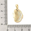 Brass Micro Pave Clear Cubic Zirconia Pendants KK-Z073-21G-3