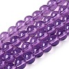 Baking Painted Glass Beads Strands DGLA-Q023-6mm-DB44-1