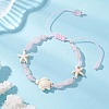 Natural & Synthetic Gemstone Beads Braided Bead Bracelets BJEW-JB13275-3