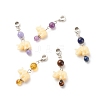 Opaque Resin and Natural Mixed Stone European Dangle Charms PALLOY-JF01764-1
