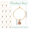 14Pcs 14 Colors Stainless Steel Rhinestone Wine Glass Charms AJEW-BC00020-2