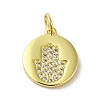 Brass Micro Pave Cubic Zirconia Pendants KK-M283-13E-01-1