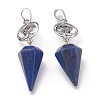 Natural Dyed Lapis Lazuli Pendants G-O194-03-2