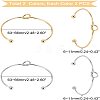 Unicraftale 4Pcs 2 Colors 304 Stainless Steel Love Knot Cuff Bangle Making MAK-UN0001-38-4