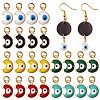 24Pcs 6 Colors Brass Enamel Charms KK-SZ0004-48-1