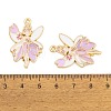 Rack Plating Alloy Enamel Pendants X-FIND-A040-08D-01G-3