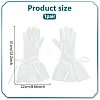 Satin Lace Bridal Short Gloves AJEW-WH0473-10-2