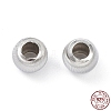 Rhodium Plated 925 Sterling Silver Beads STER-K173-01D-P-1