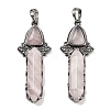 Natural Rose Quartz Sword Big Pendants G-Q163-08AS-06-1