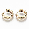 Brass Huggie Hoop Earrings X-KK-T062-46G-NF-3