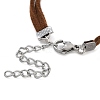 Faux Suede Double Cord Bracelet Making STAS-M084-10P-02-3