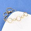 304 Stainless Steel Link Chain Bracelets for Women BJEW-P373-03A-G-2