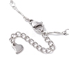 304 Stainless Steel Wave Bar Link Chains Anklets for Women AJEW-AN00627-3