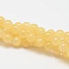 Natural Yellow Jade Bead Strands G-K121-01-12mm-1