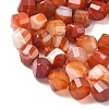 Natural Red Banded Agate Beads Strands G-C267-B11-4
