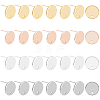 24Pcs 4 Colors 201 Stainless Steel Stud Earring Findings STAS-FH0001-78-1