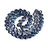 Electroplate Transparent Glass Beads Strands EGLA-B012-AB19-2