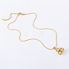 3Pcs Minimalist Stainless Steel Pave Imitation Pearl Triple Round Pendant Necklaces for Women PD0842-3
