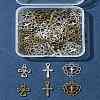 60Pcs 6 Styles Tibetan Style Alloy Pendants TIBEP-FS0001-24-9