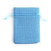 Polyester Imitation Burlap Packing Pouches Drawstring Bags X-ABAG-R005-9x12-20-1