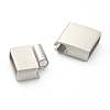 304 Stainless Steel Magnetic Clasps with Glue-in Ends STAS-B017-03P-3
