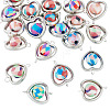 20Pcs Polymer Clay Heart & CCB Frame Links Connector Charms CLAY-TADJ0001-07-3
