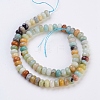 Natural Flower Amazonite Beads Strands G-J375-13-5x8mm-2