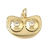 Brass Micro Pave Clear Cubic Zirconia Pendants CU-CBAEEA8-23G-1