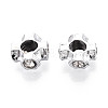 Alloy Rhinestone European Beads FIND-N009-04P-1