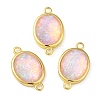 Synthetic Opal Connector Charms KK-S370-03G-2