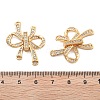 Brass Micro Pave Clear Cubic Zirconia Fold Over Clasps KK-B125-02G-3