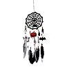 Halloween Theme Woven Net/Web with Feather Hanging Ornaments PW-WG53F30-02-1