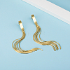 Fashionable Snake Bone Chain Stainless Steel Stud Earrings QH5094-4