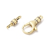 Brass Micro Pave Clear Cubic Zirconia Lobster Claw Clasps KK-Z137-17G-2