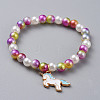 Acrylic & ABS Plastic Imitation Pearl Beads Stretch Bracelets BJEW-JB04759-04-1